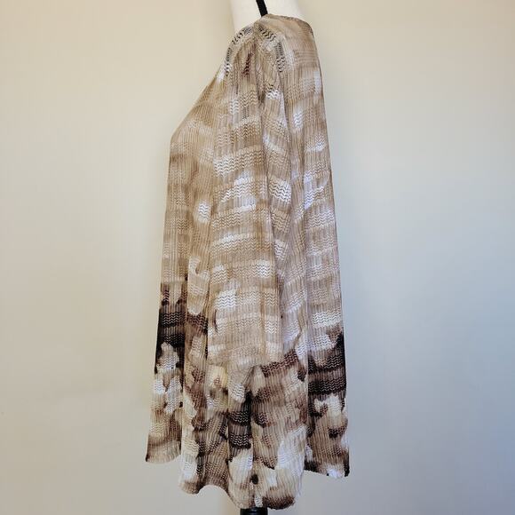 Catherines Size 2XWP Open Front Open Weave Duster Cardigan Topper Ombre Petite - Picture 4 of 14